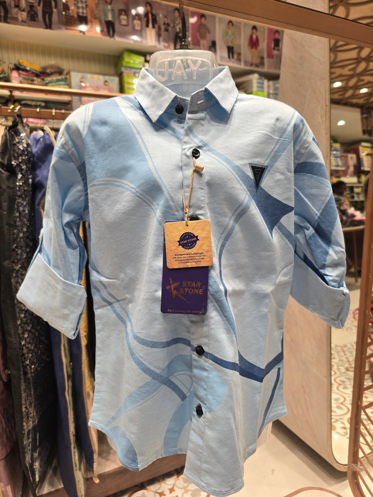 Kids Pure Cotton Party Wear Shirt | Full Sleeves, Collar Neck | Premium Soft Fabric