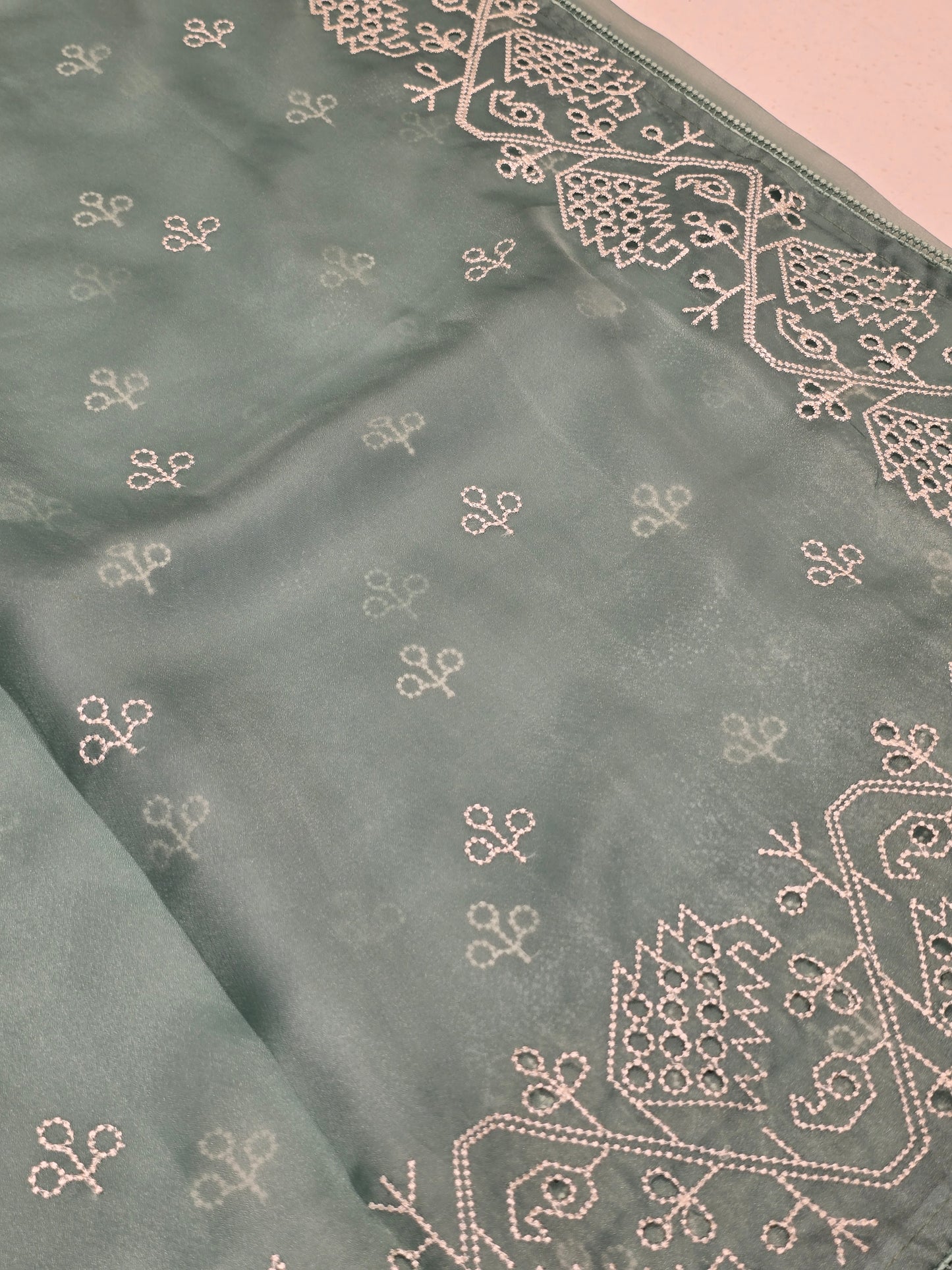 Class tissue with embroidery work fancy saree Festive wear