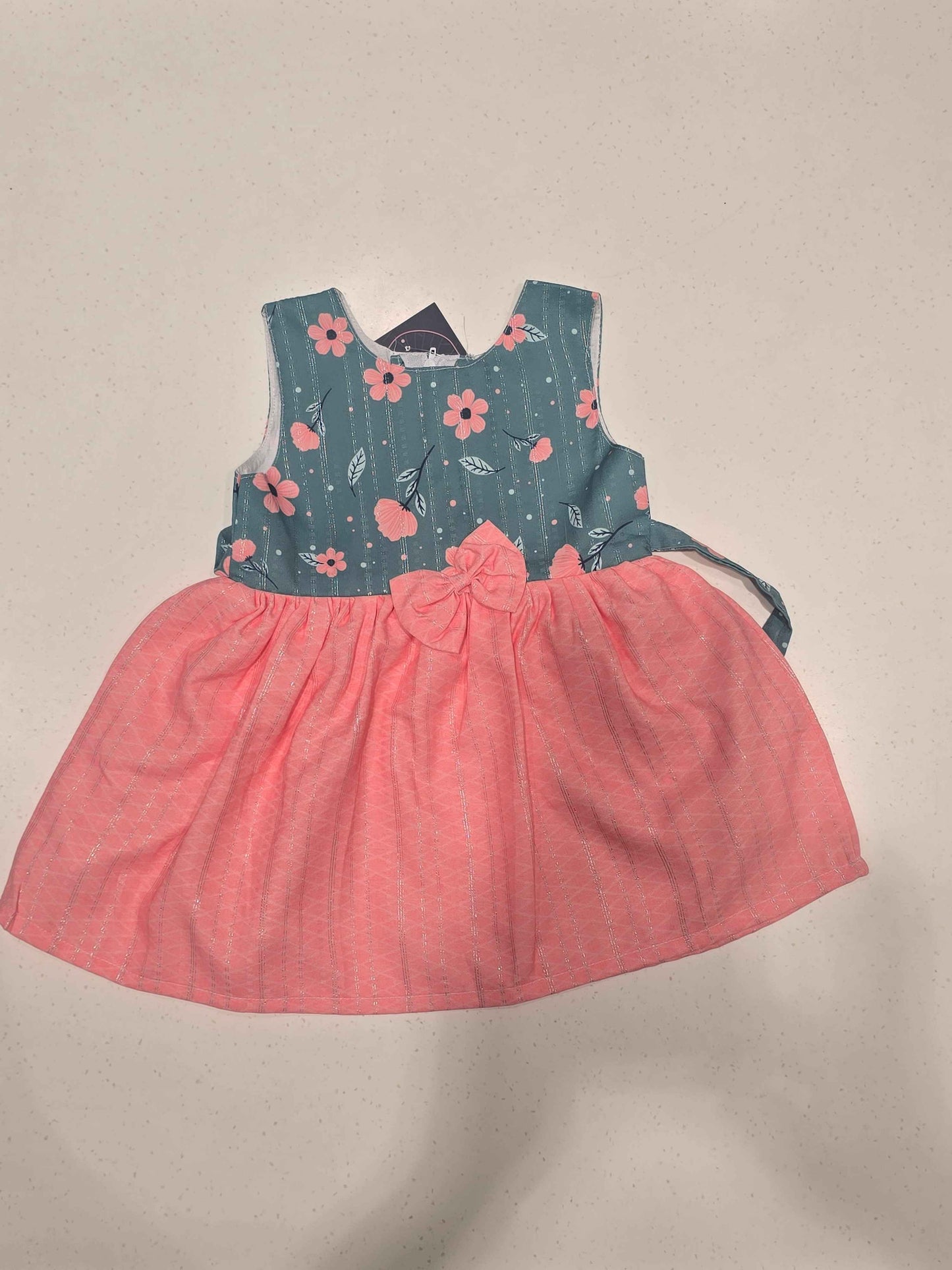 Baby cotton frock functionality designed  as standard casual summer wear or a simple daily playtime outfit