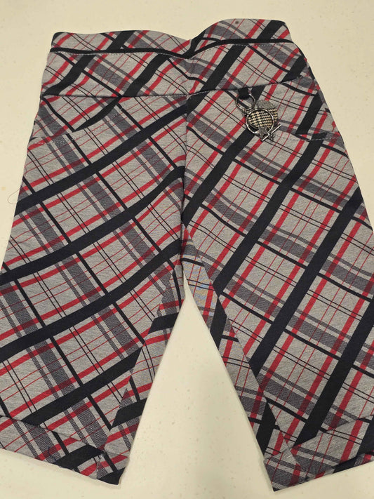 Stretchable material multi colour checked pattren with round Elasticable