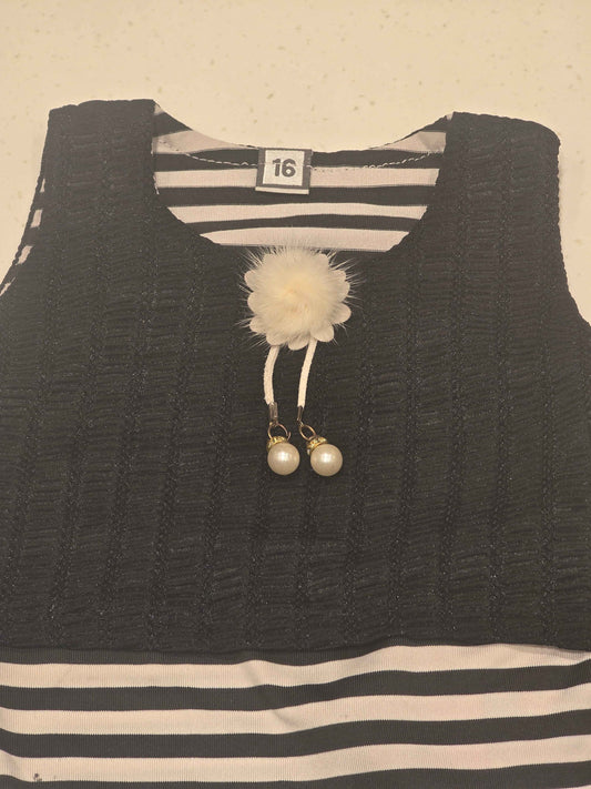 Lycra Material black color western top with round neck
