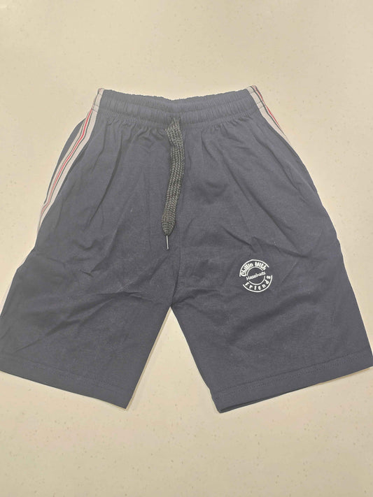 Cotton material dark blue color shorts with round Elasticable