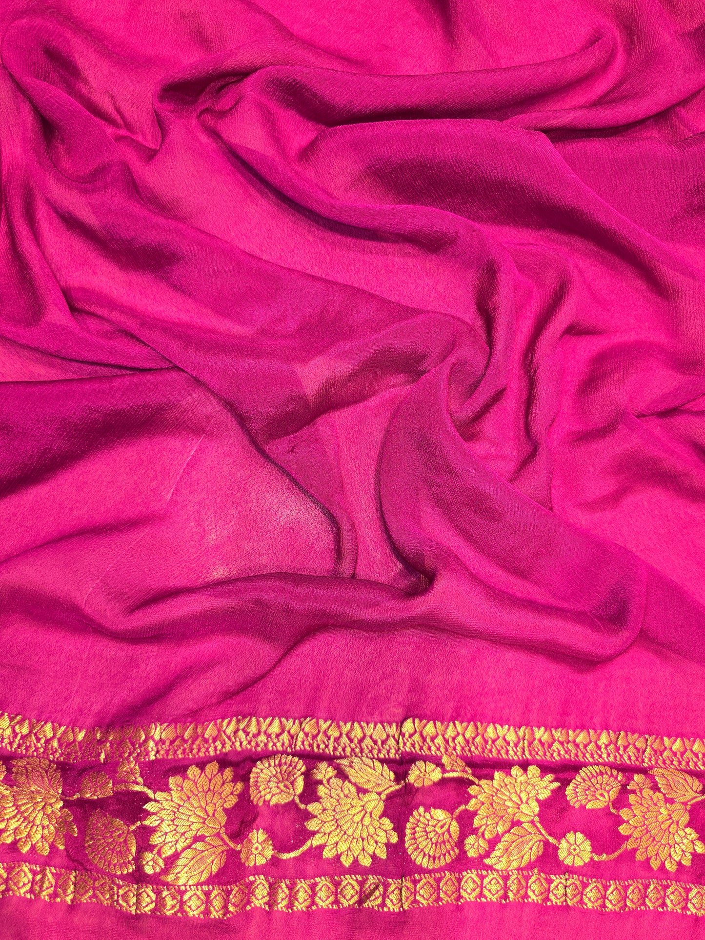 Chinon Banarasi Silk Saree with Thousand Butta & Designer Zari Border | Festive & Party Wear Saree for Women