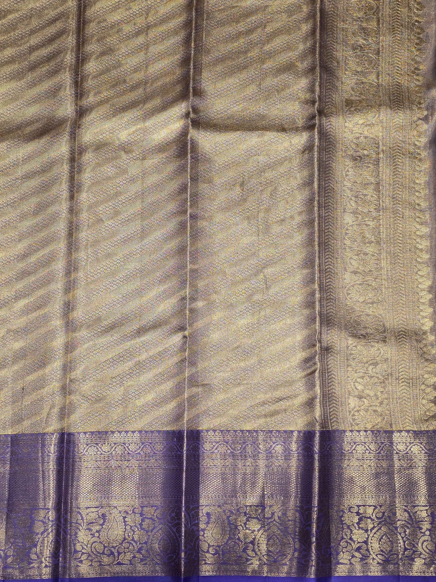 Pure Kanjivaram tissue silk saree with rich pallu