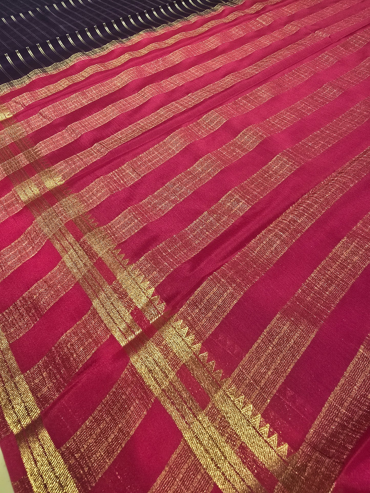 Graceful Semi Crepe Silk Saree with Zari Bentex Border | Elegant Festival & Daily Wear Saree for Women