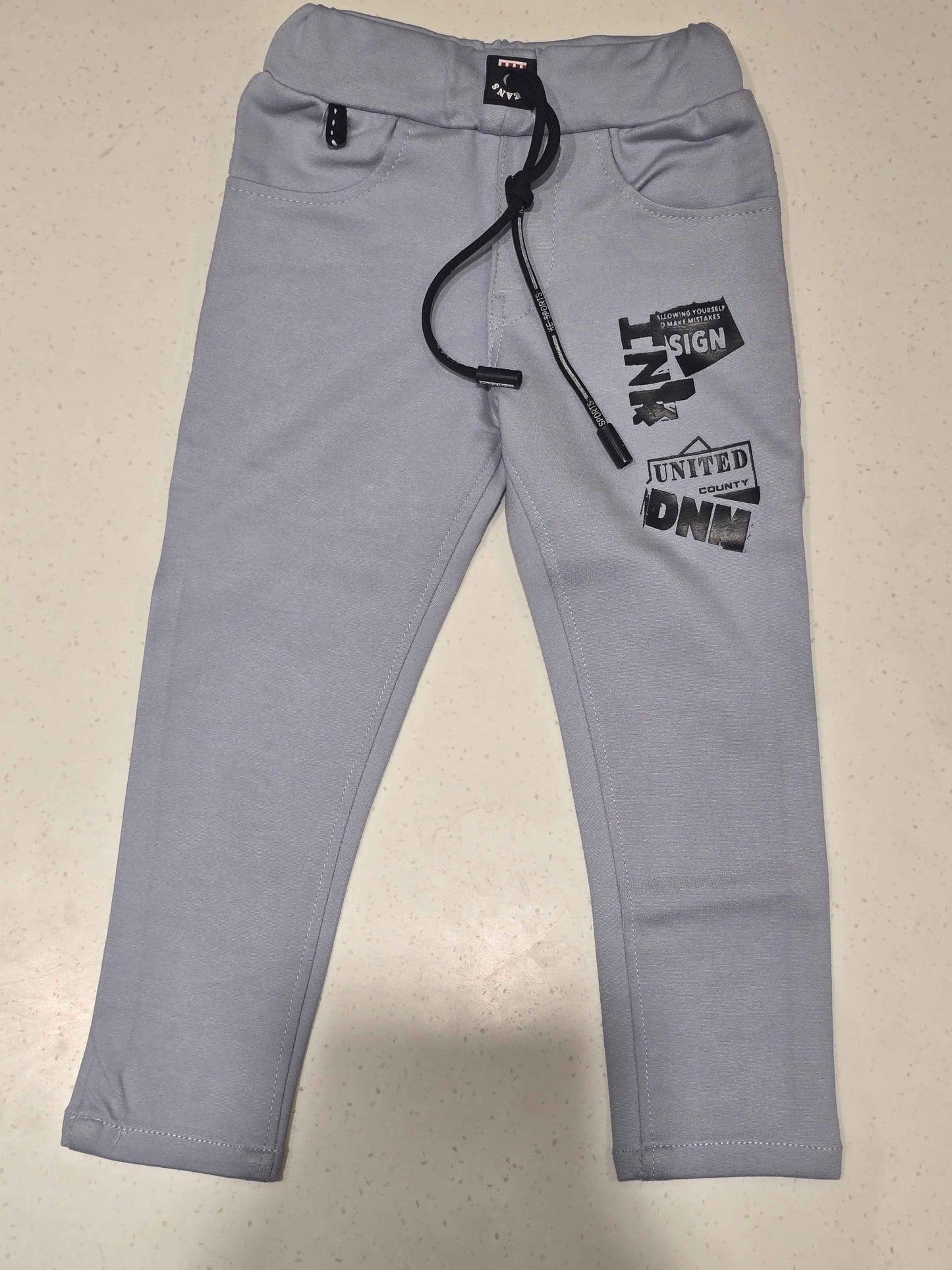 Stretchable material sky blue colour pant for boy