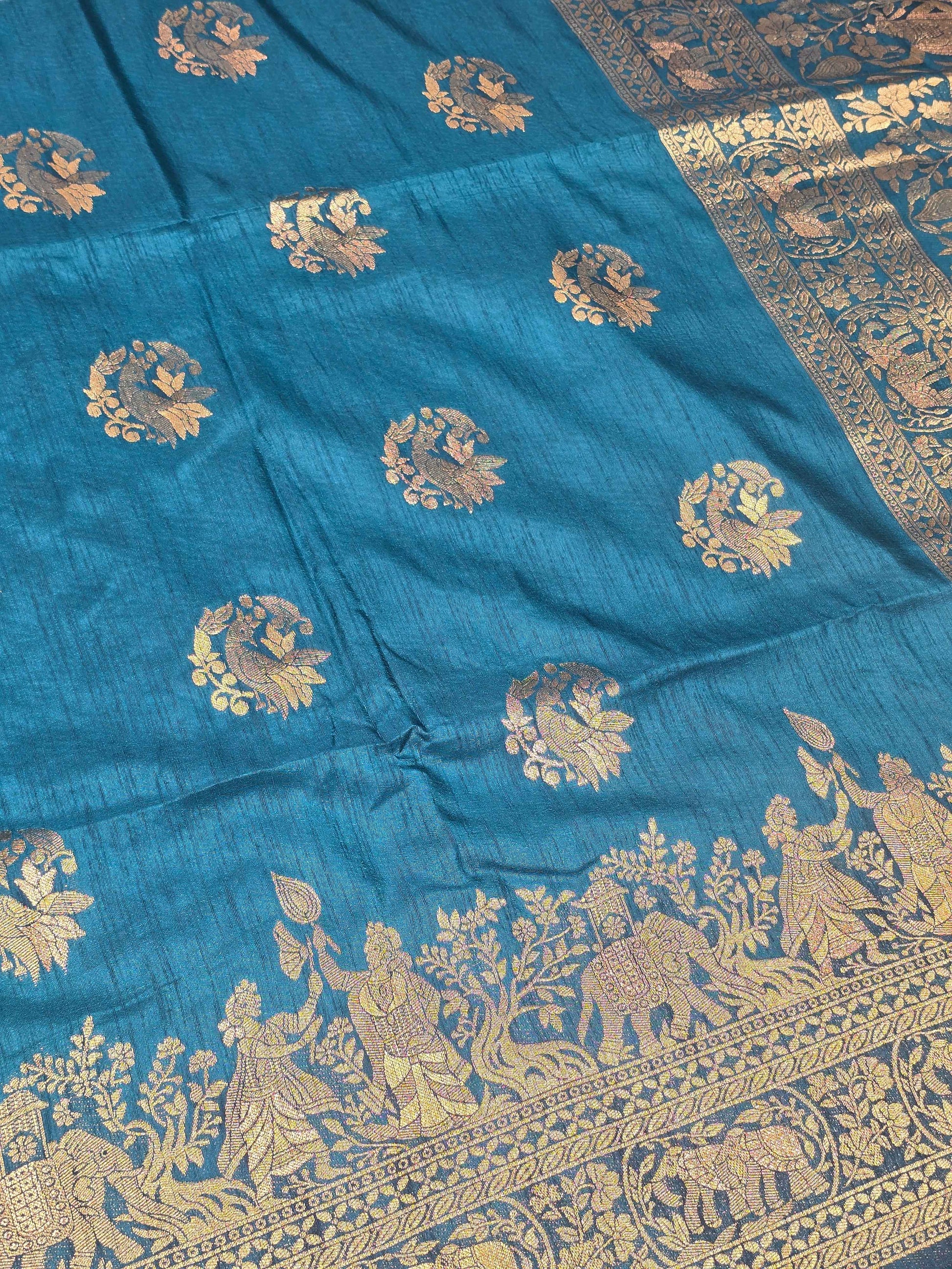 Women Multi Colour Semi Banarasi Silk Saree