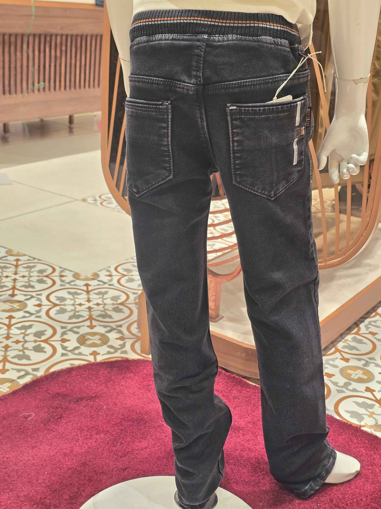Denim jeans material blackish gray colour  jeans pant