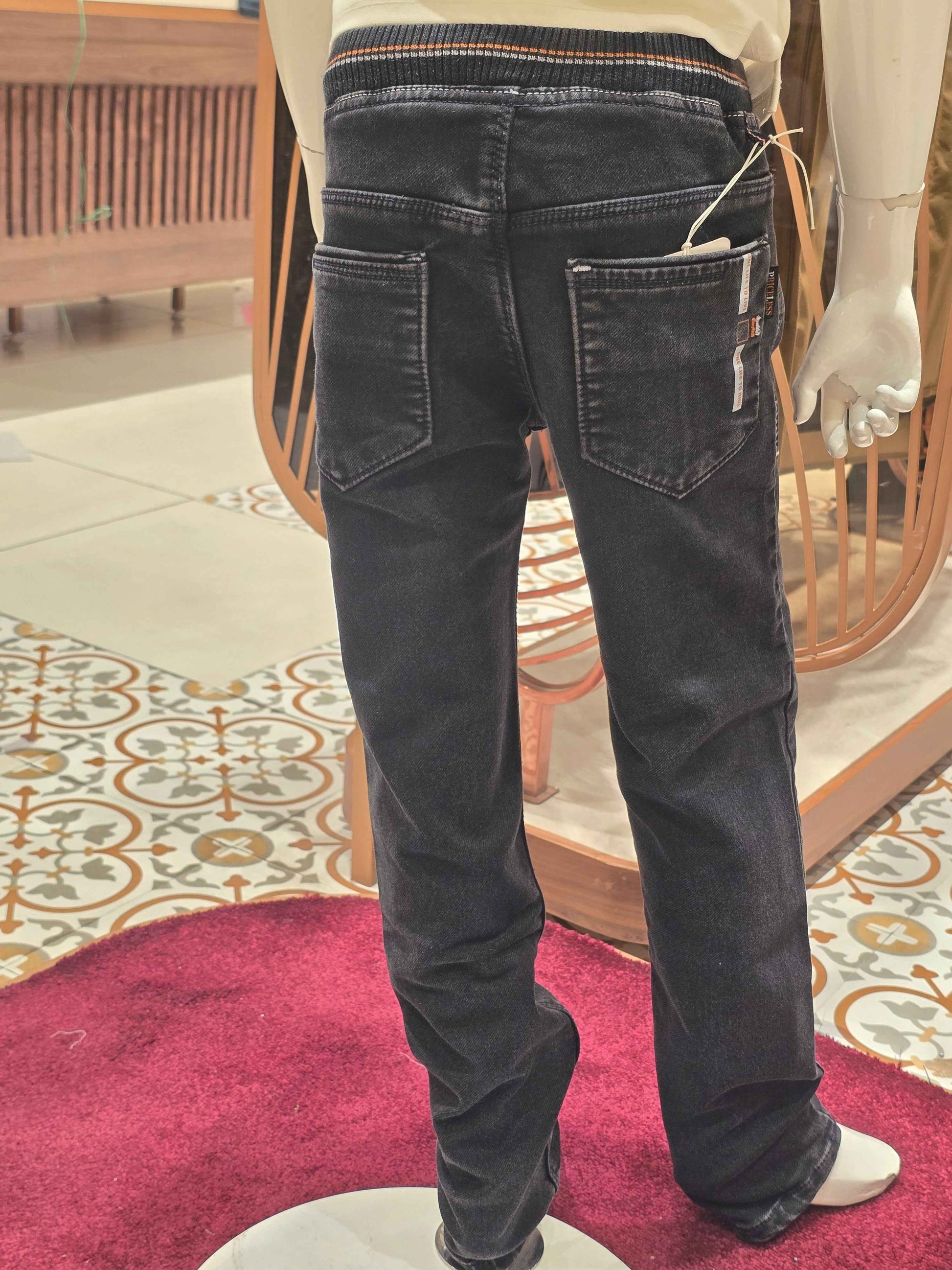 Denim jeans material blackish gray colour  jeans pant