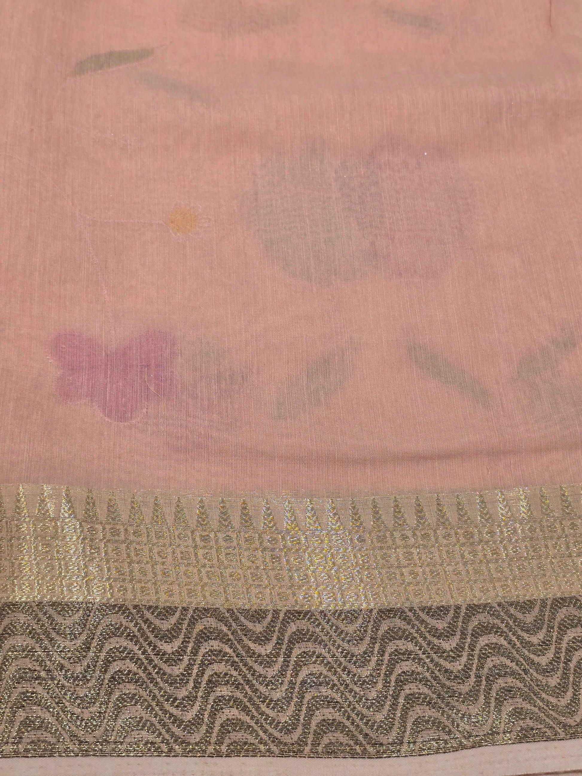 Tussar Saree with Multicolour Embroidery & Sequin