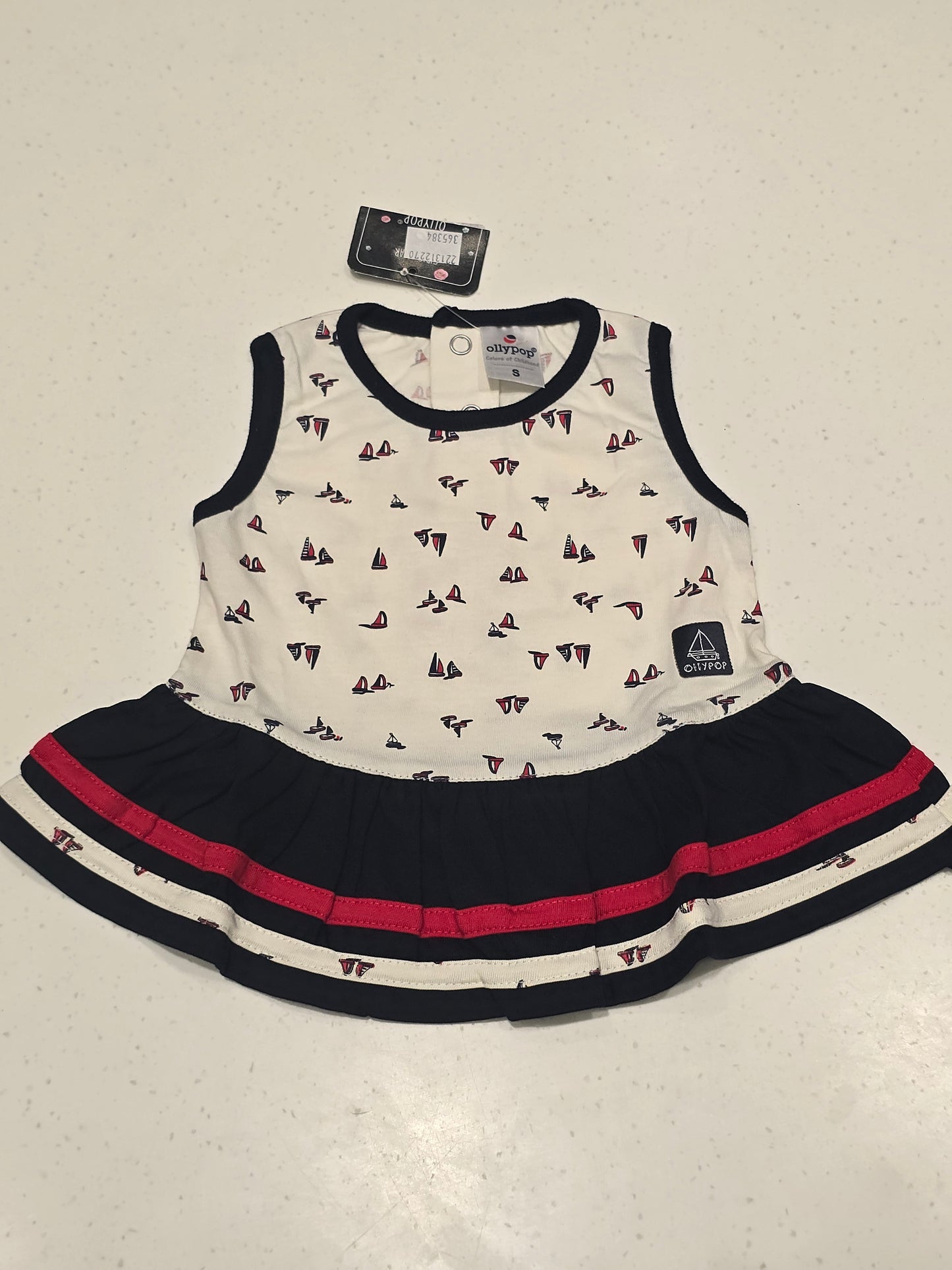 Baby Girls Printed Cotton Round Neck Frock