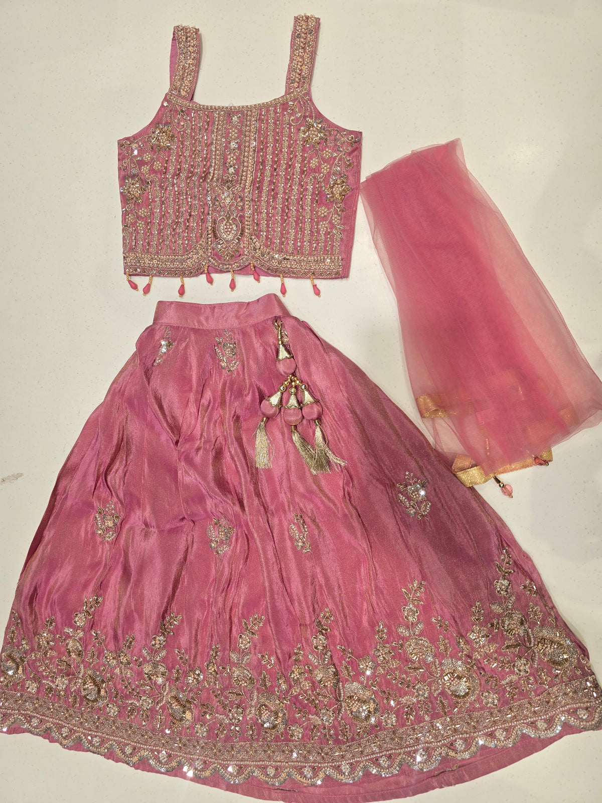classic pink lehenga choli