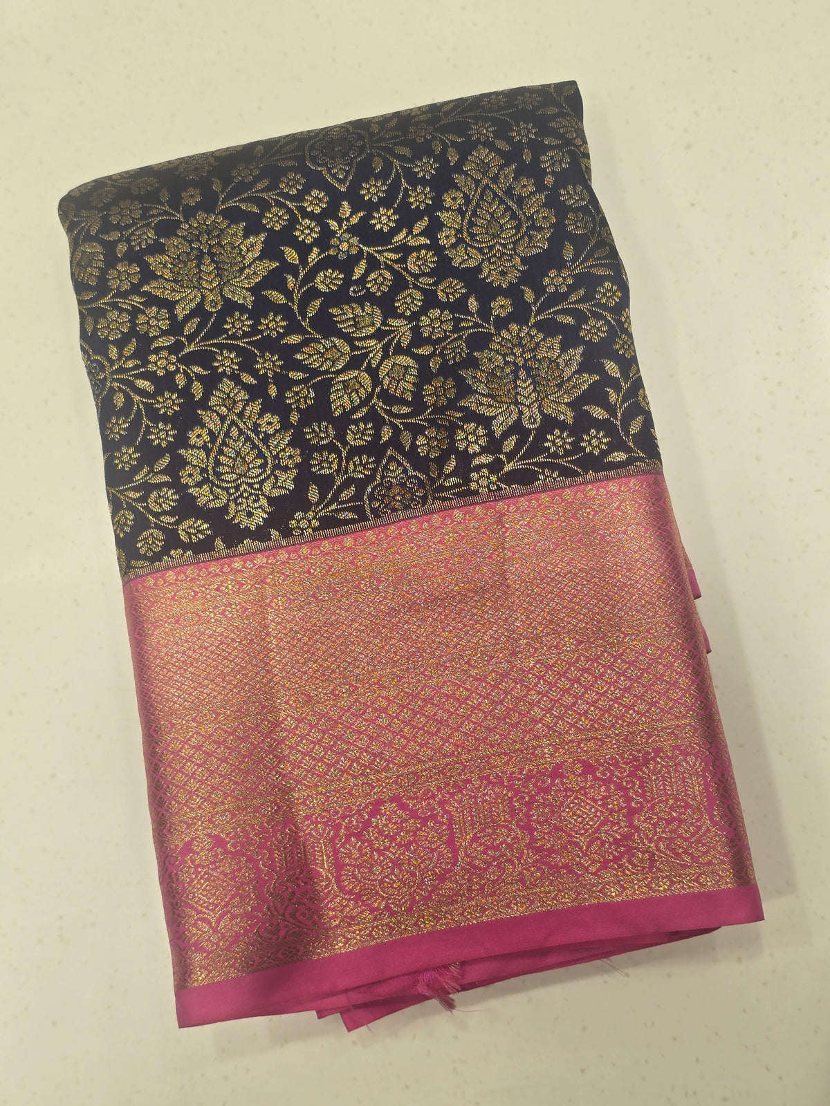 traditional Indian semi-silk saree