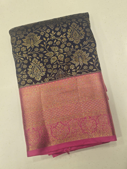 traditional Indian semi-silk saree