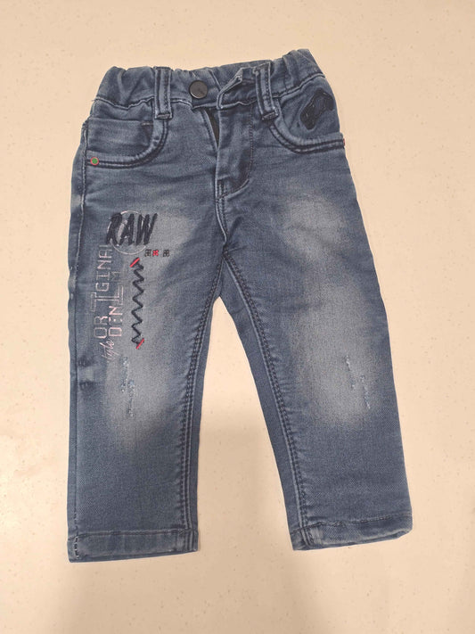 Denim material jeans pant for baby boy with pockets