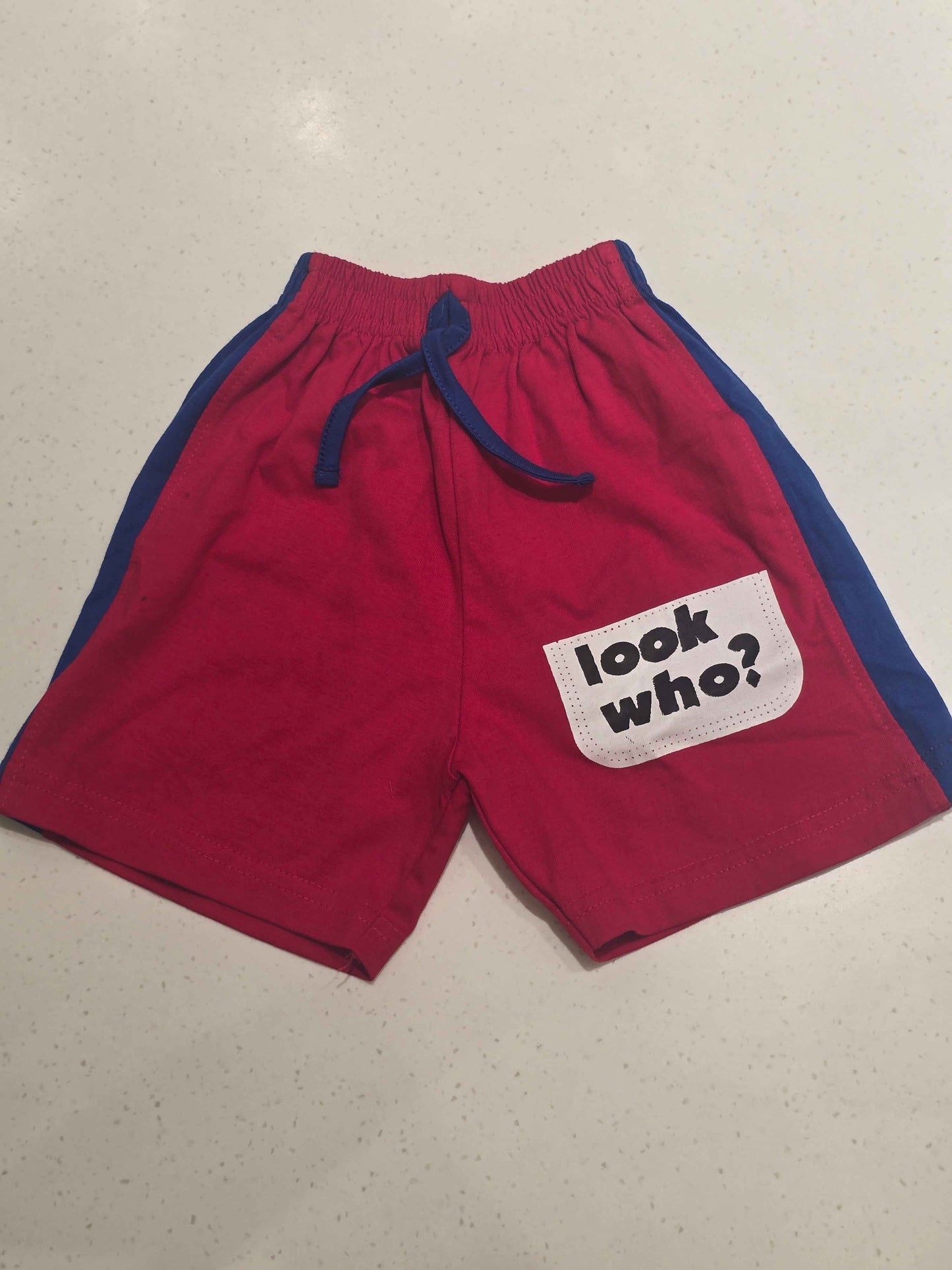 Baby Boys Red Cotton Shorts