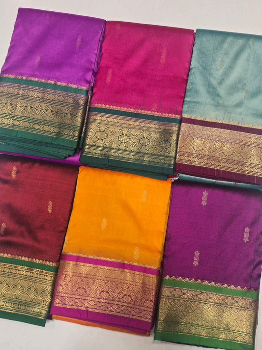 Handloom Pure Silk Saree with Kadiyal Border
