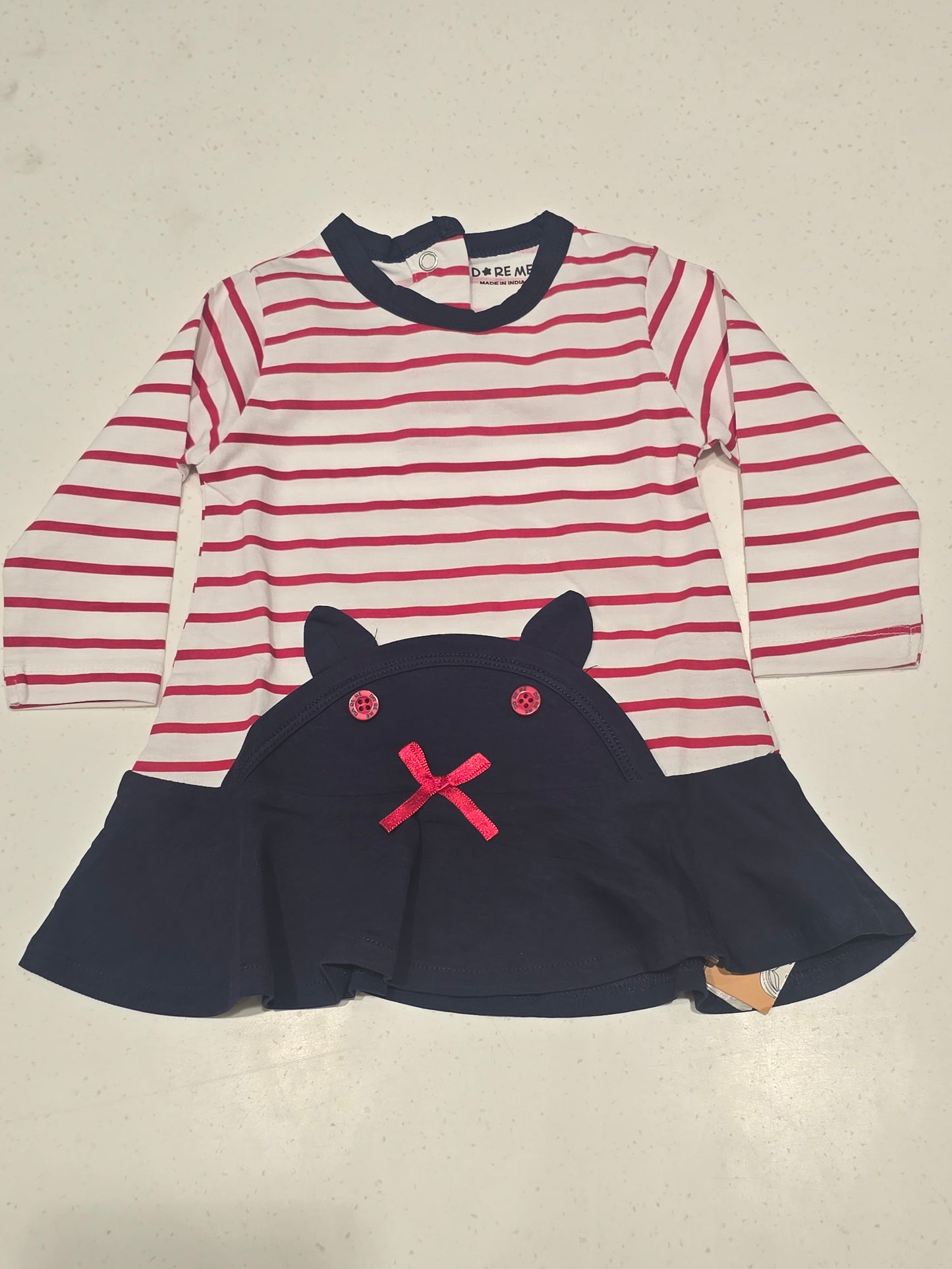 Baby Girl Cotton Bear Design Frock