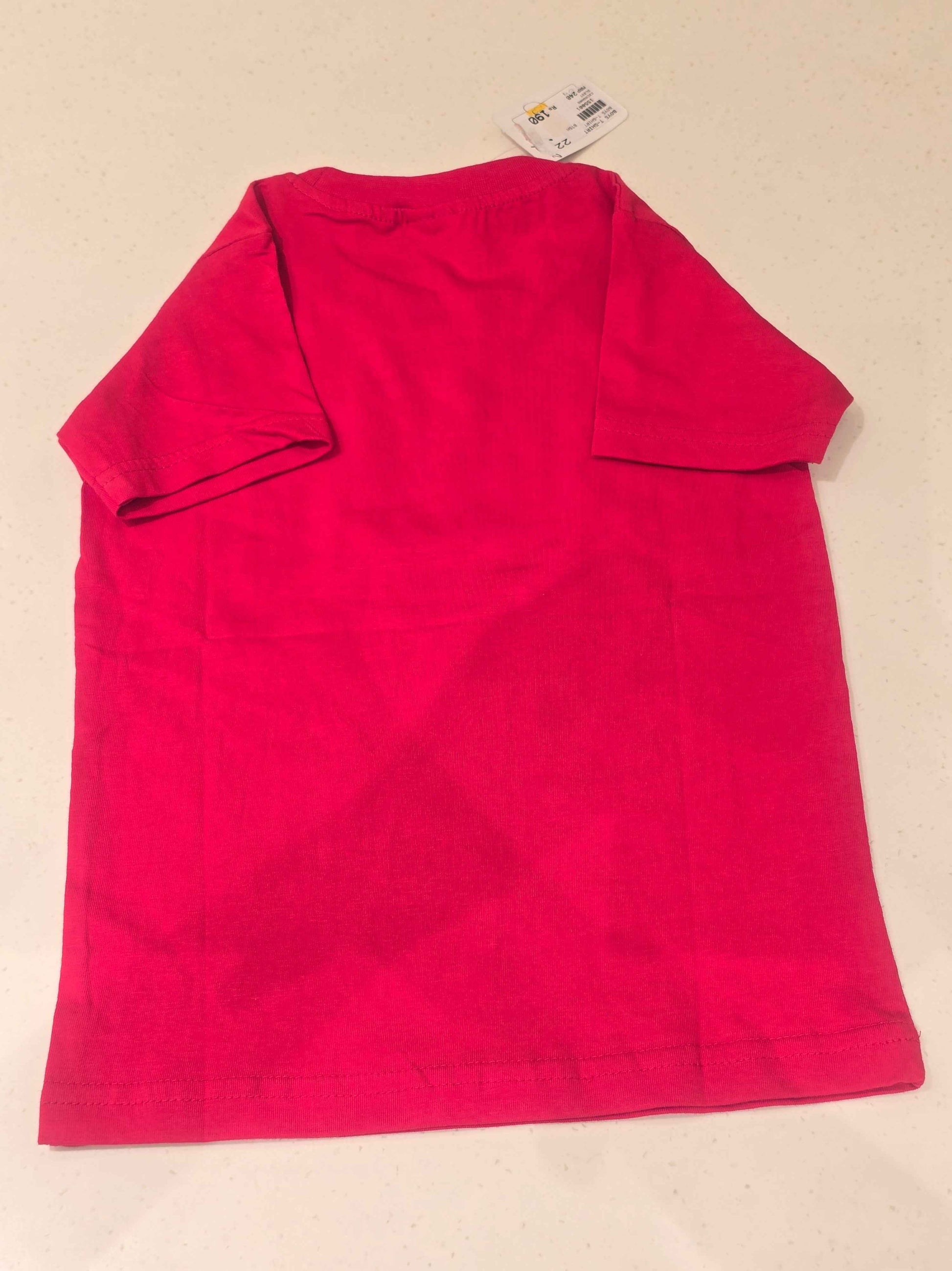 Boys Lycra Cotton Plain Half Sleeve T-Shirt
