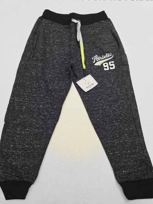 Boys Grey Cotton Night Wear Pants with Elastic Waist