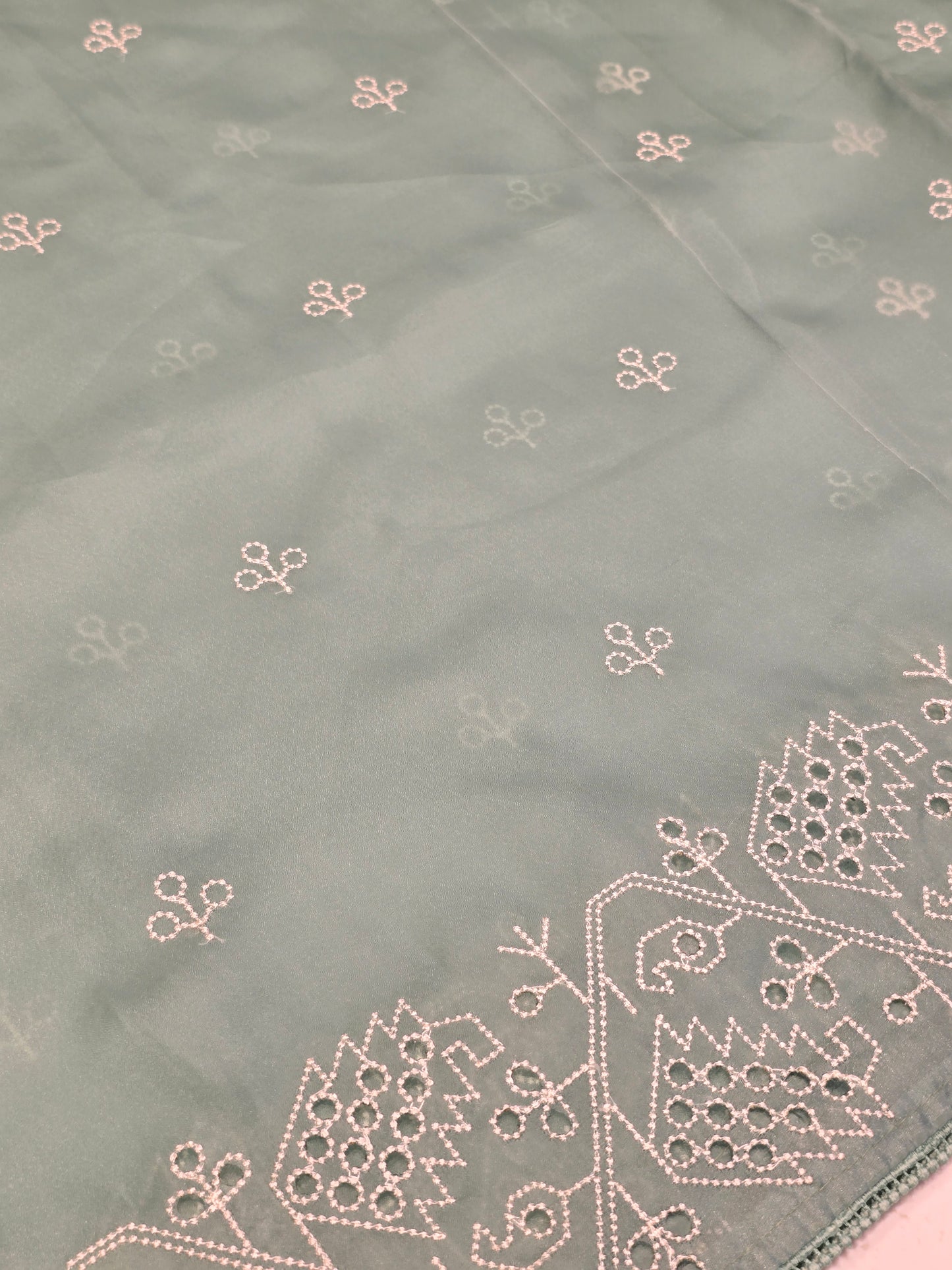 Class tissue with embroidery work fancy saree Festive wear