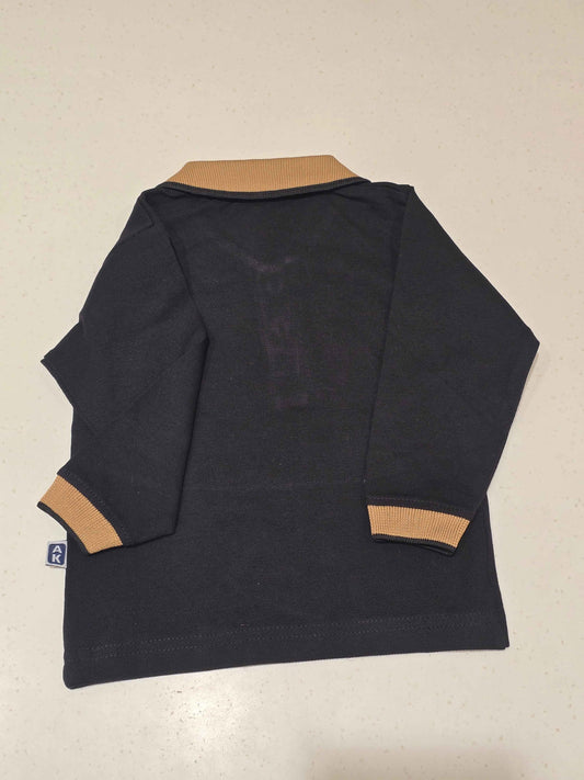 Corduroy material baby boy full sleeves tshirt