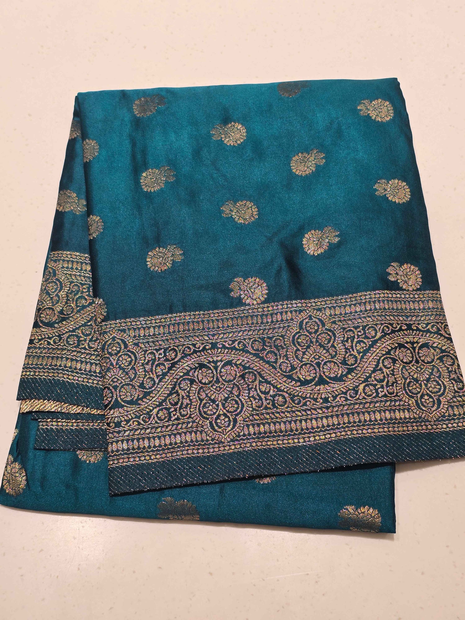 Banarasi Soft Silk Dupatta with Floral Butta