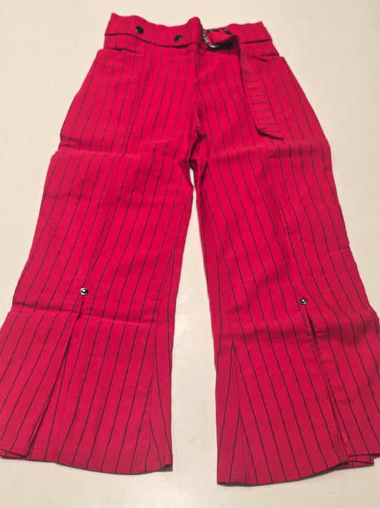 Red Stretchable Palazzo Pants for Girls