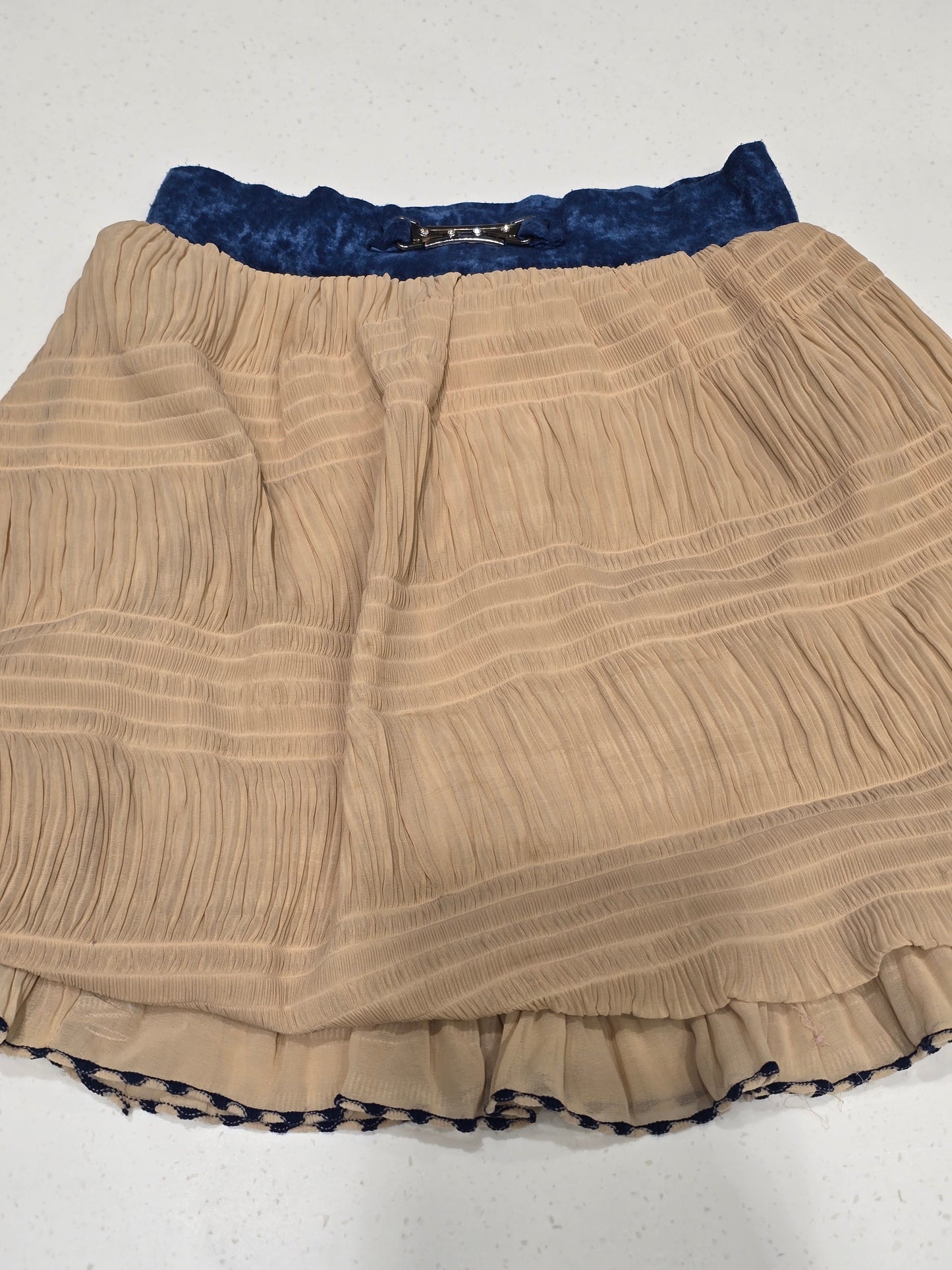 Chiffon with georgette material mini skirt for girls