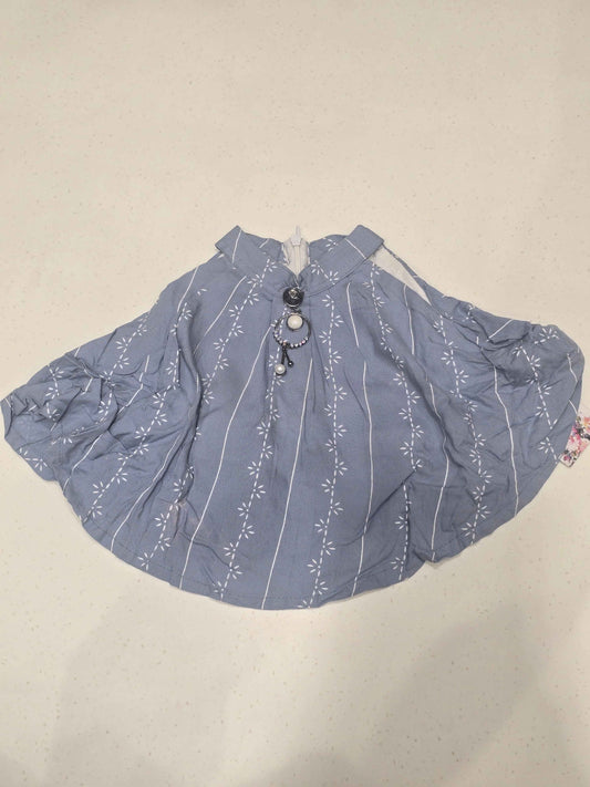Shiffon material westren top for girl with designer neck