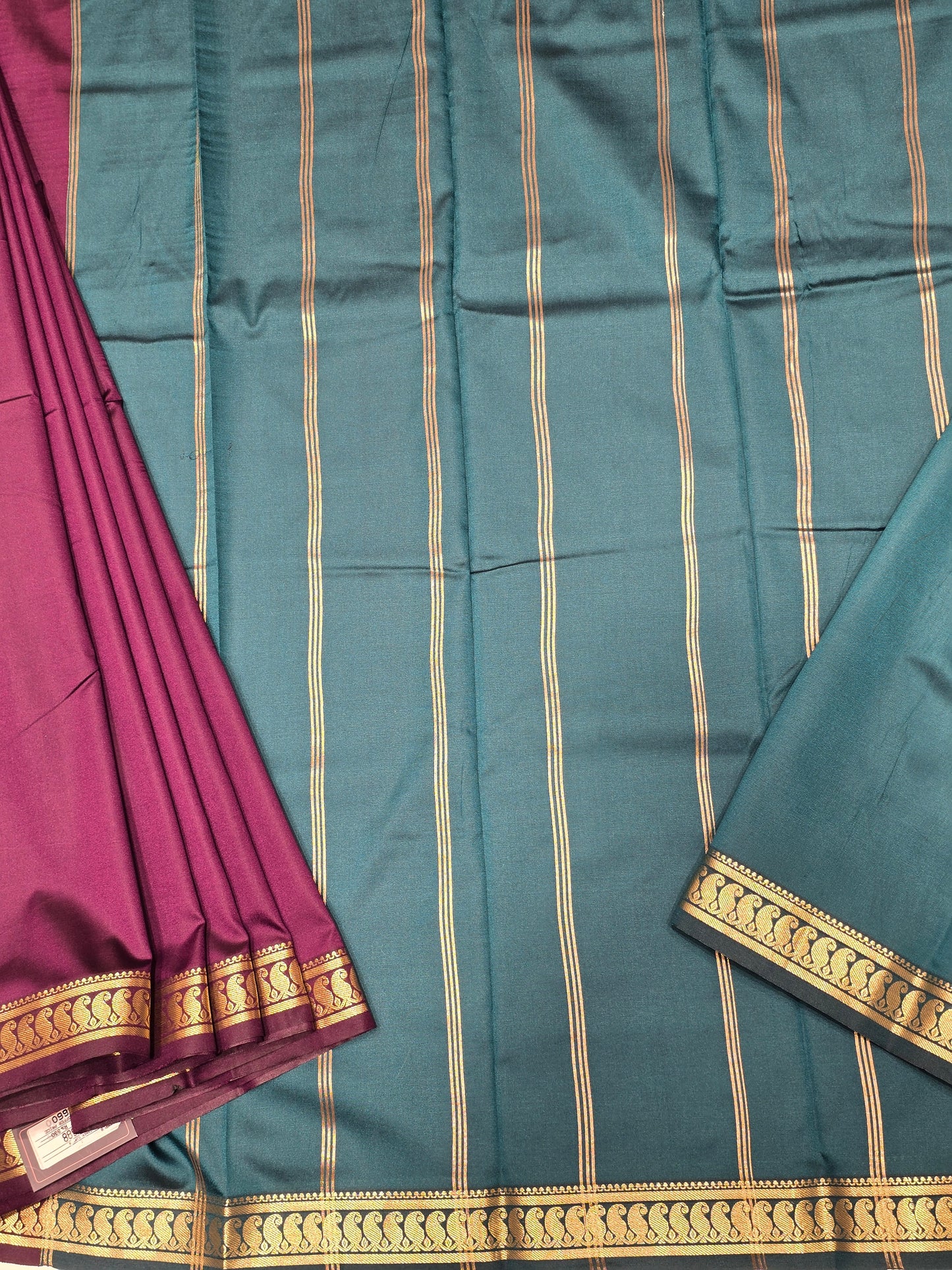 Semi Mix Saree with Mango Border