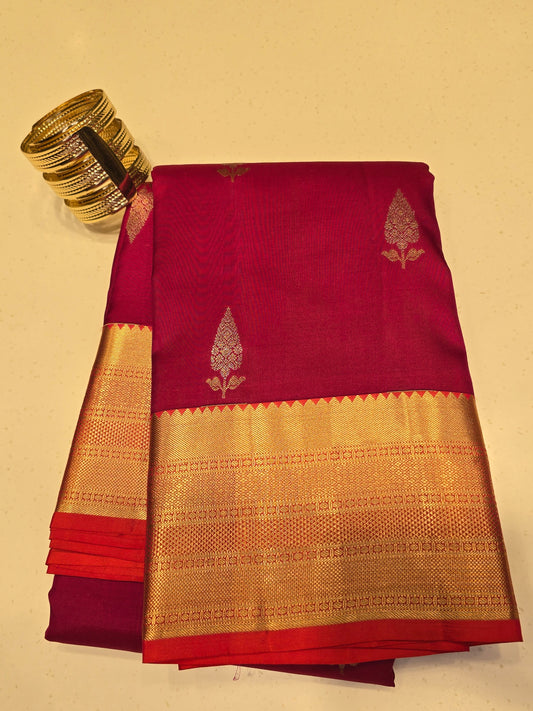 Women Rani Pink Pure Kanjivaram Silk Saree