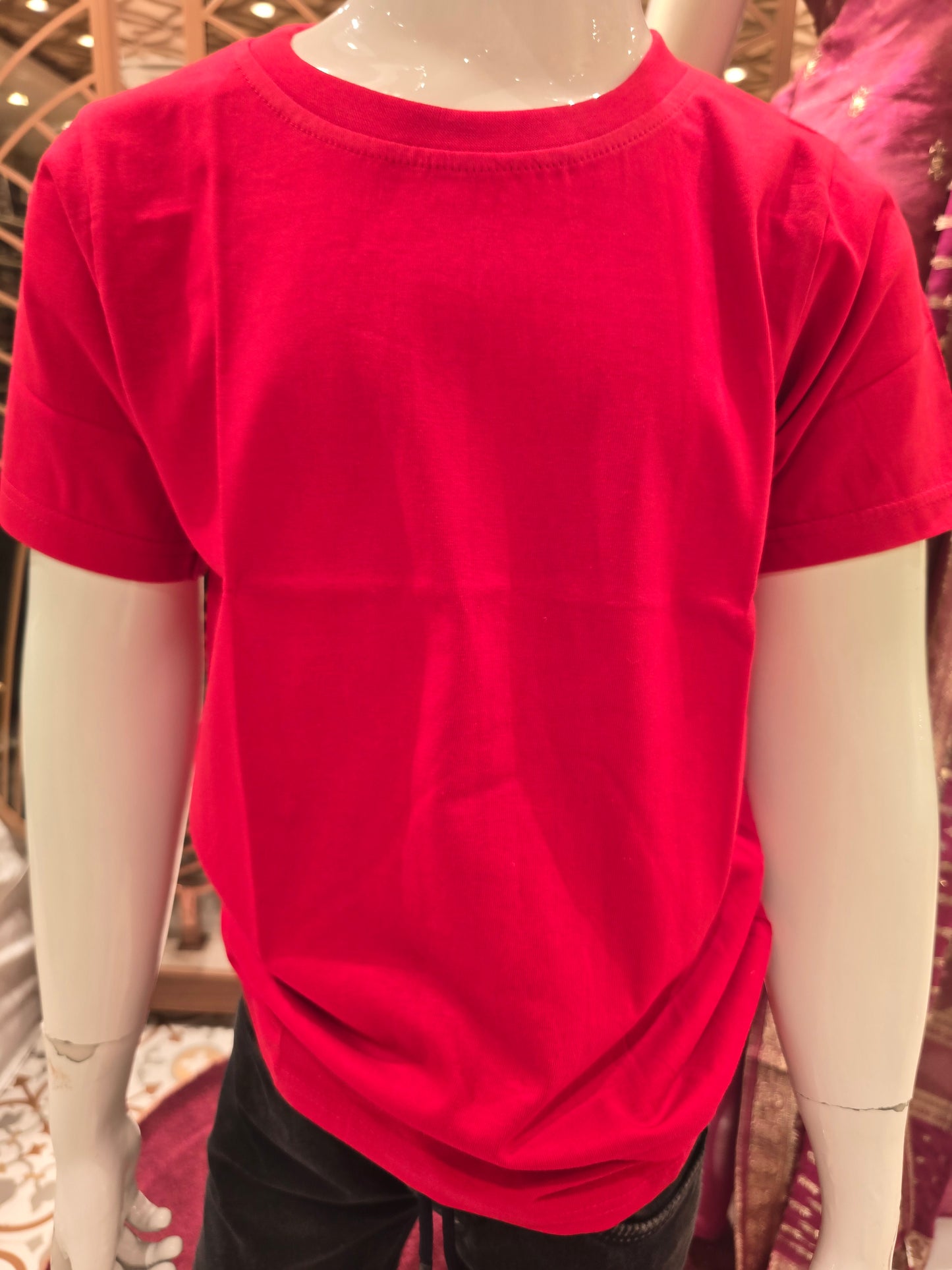 Boys Plain Lycra T-Shirt with Half Sleeves