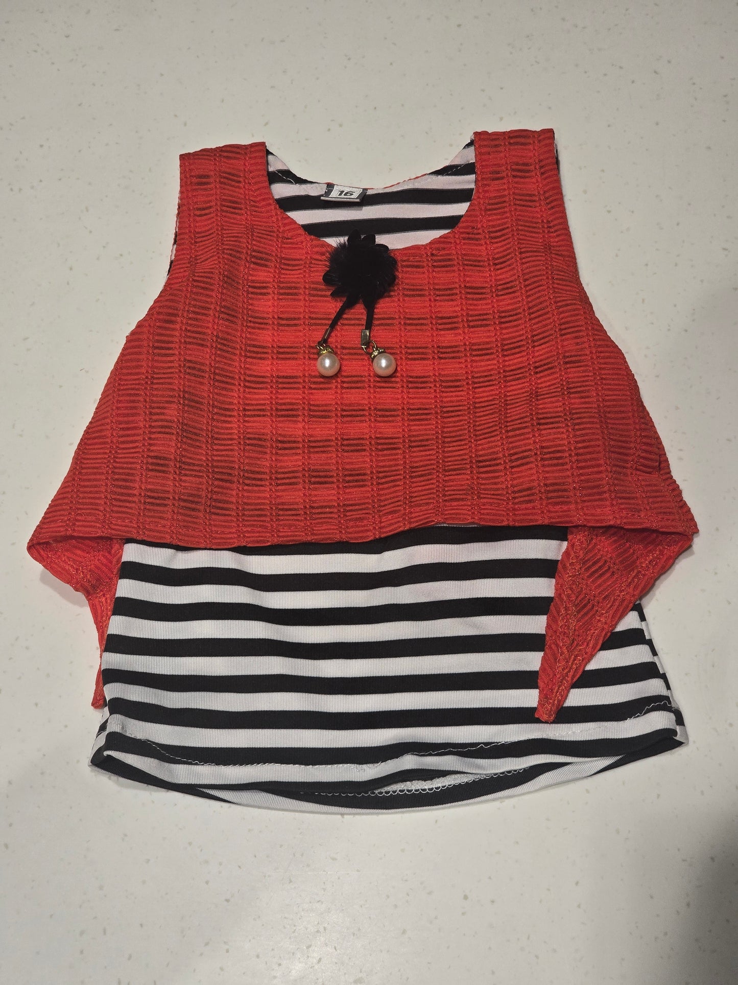 Lycra Material black color western top with round neck