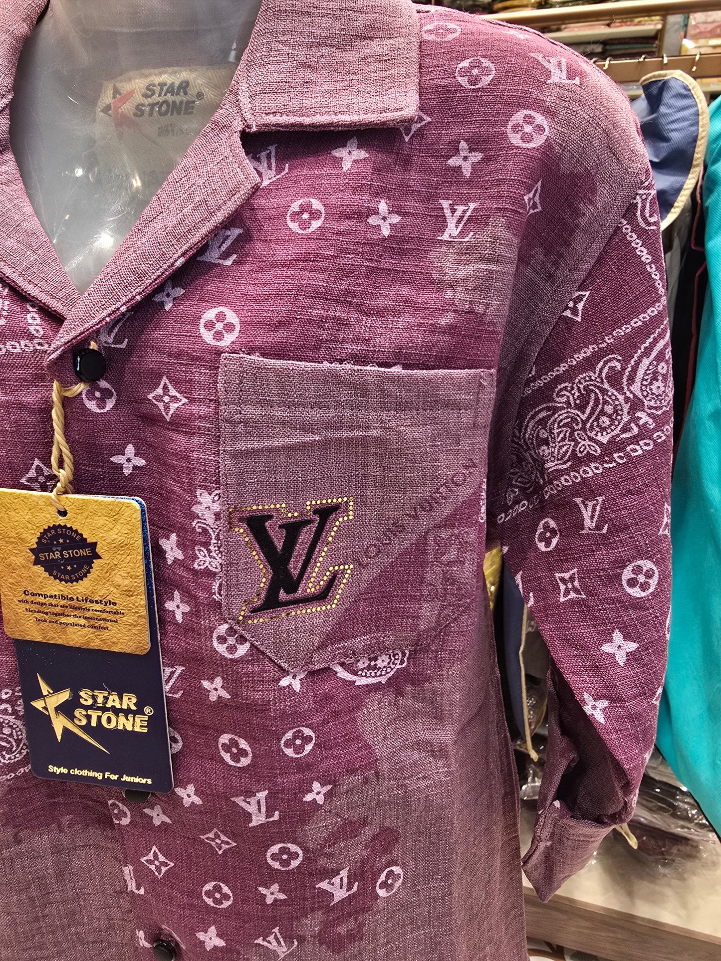 Boys Pure Linen Printed Shirt – Full Sleeves (Size 26)