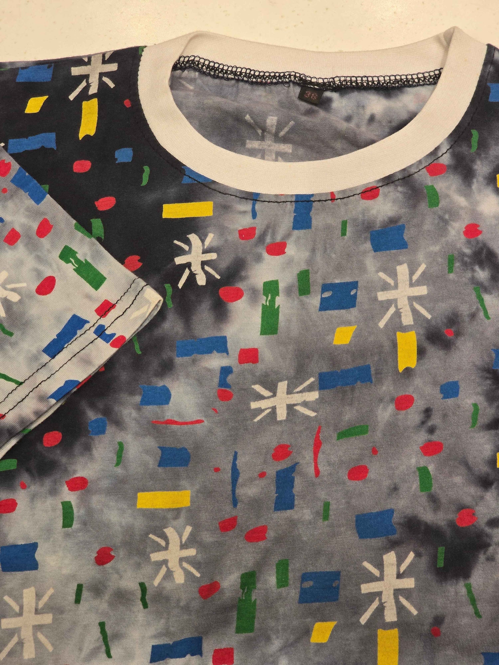 Printed lycra Material tshirt for boys with round neck