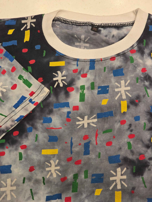 Printed lycra Material tshirt for boys with round neck