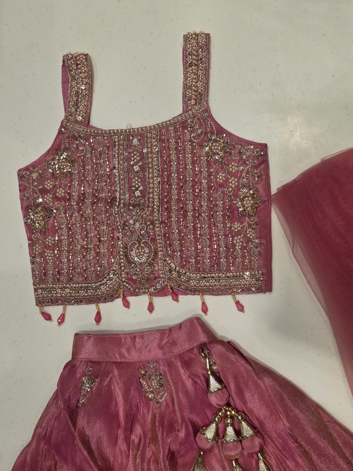classic pink lehenga choli