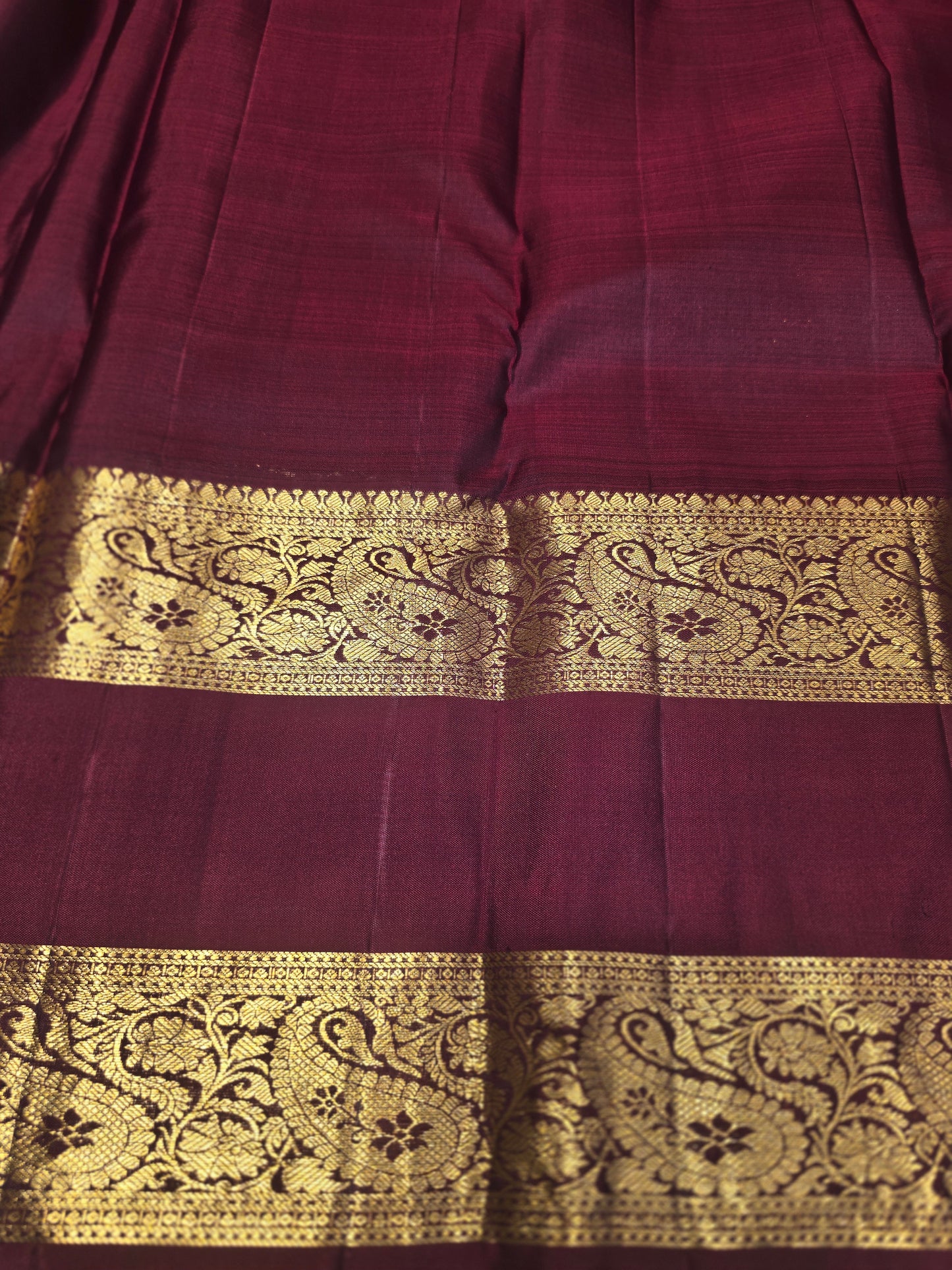 Exclusive Pure Handloom Kanchee Silk Saree with Checked Pattern, Mango Motifs & Bentex Border | Rich Pallu | Wedding Wear