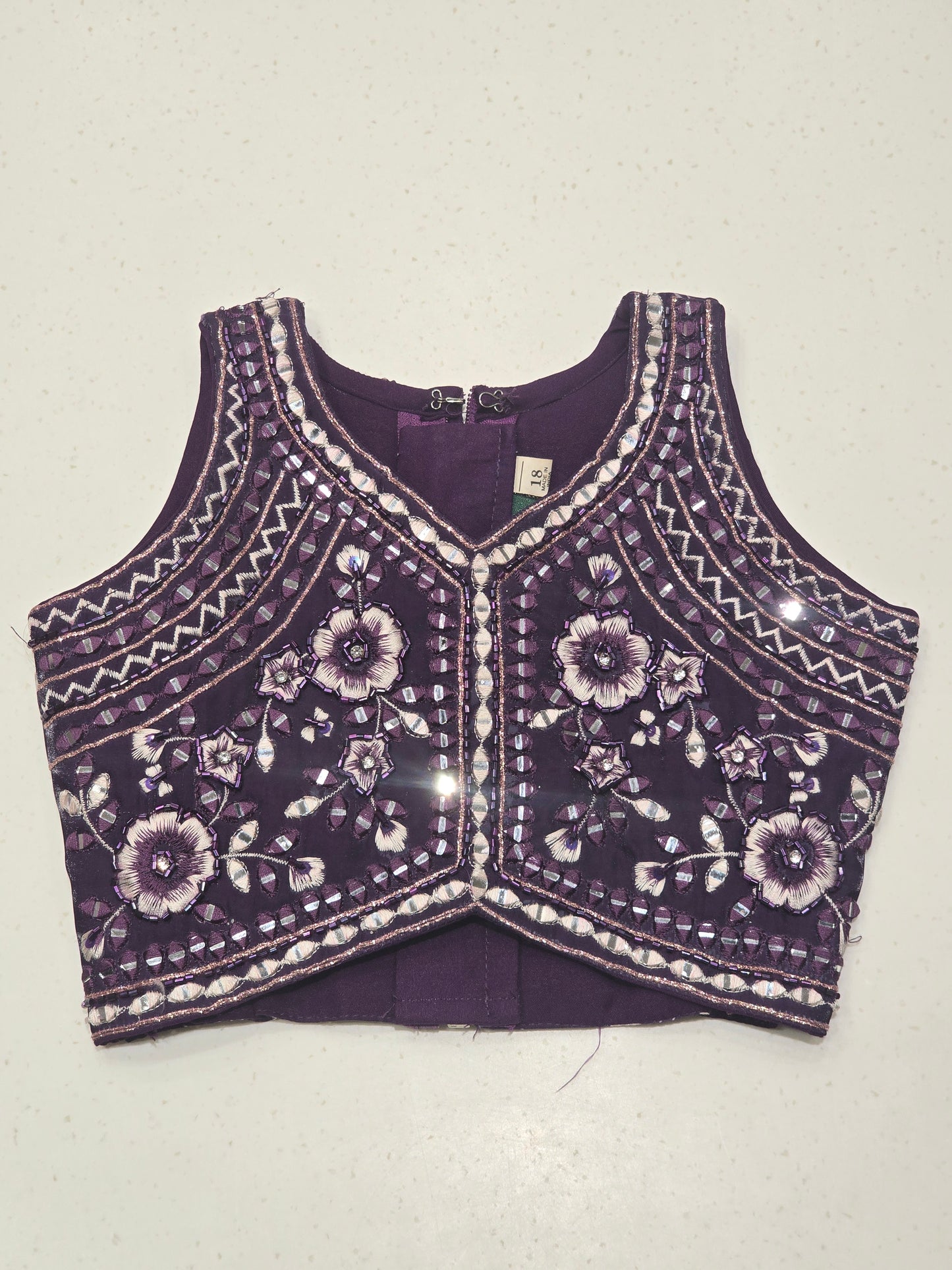 purple children's lehenga choli set