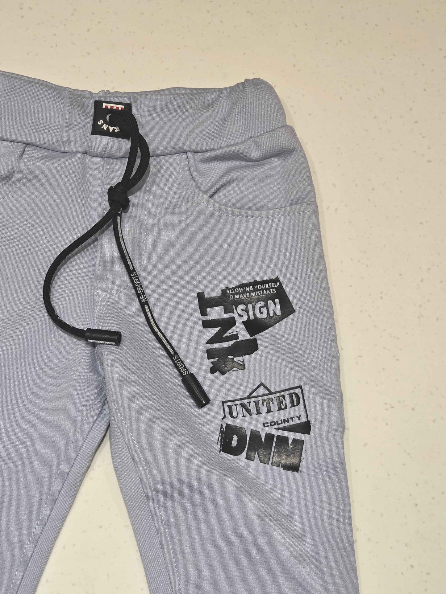 Stretchable material sky blue colour pant for boy