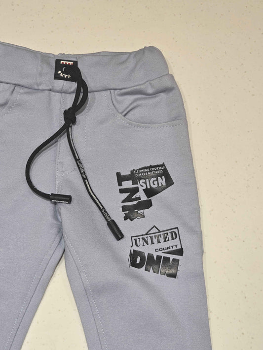 Stretchable material sky blue colour pant for boy