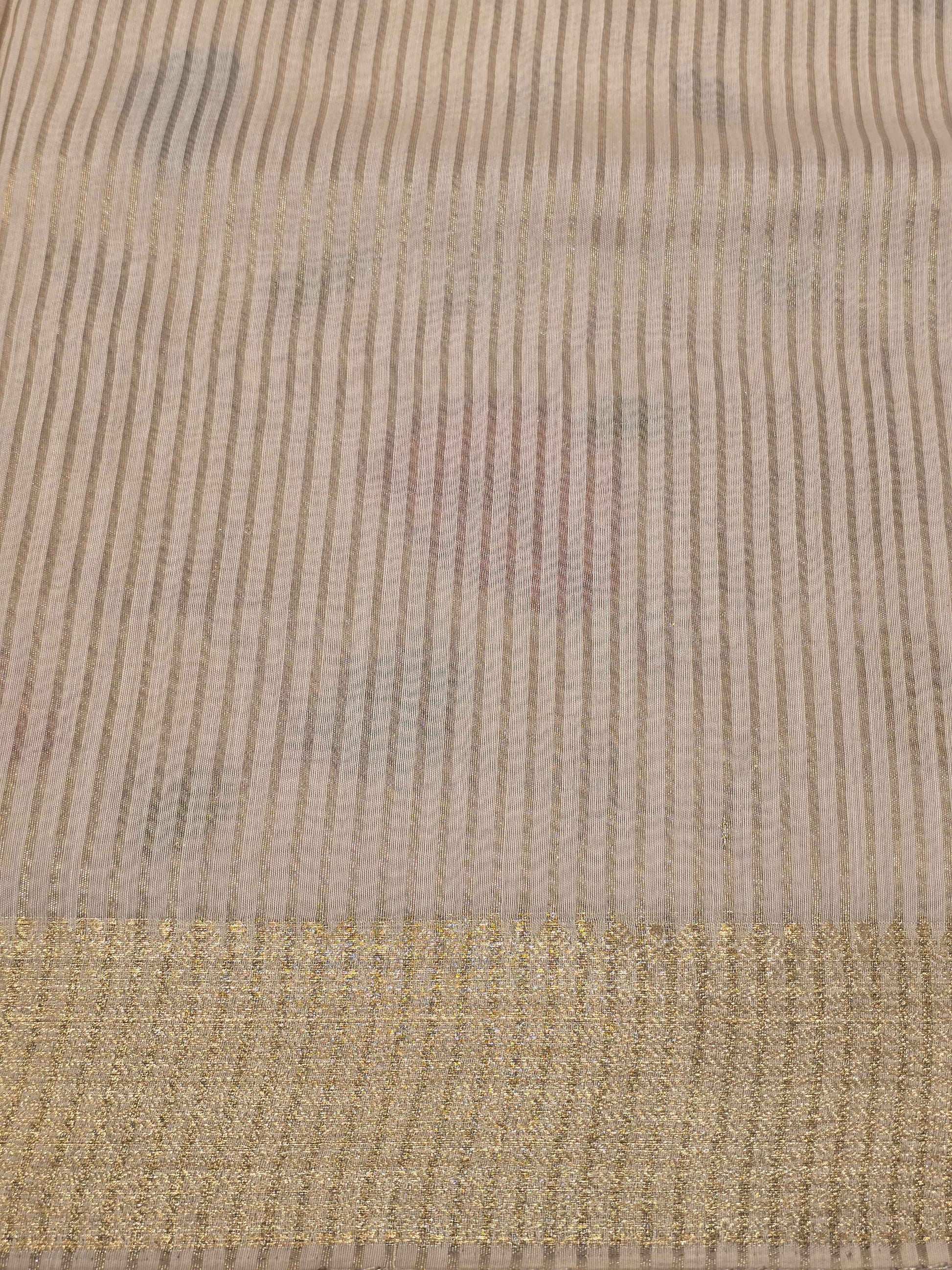 Tussar Saree with Multicolour Embroidery & Sequin