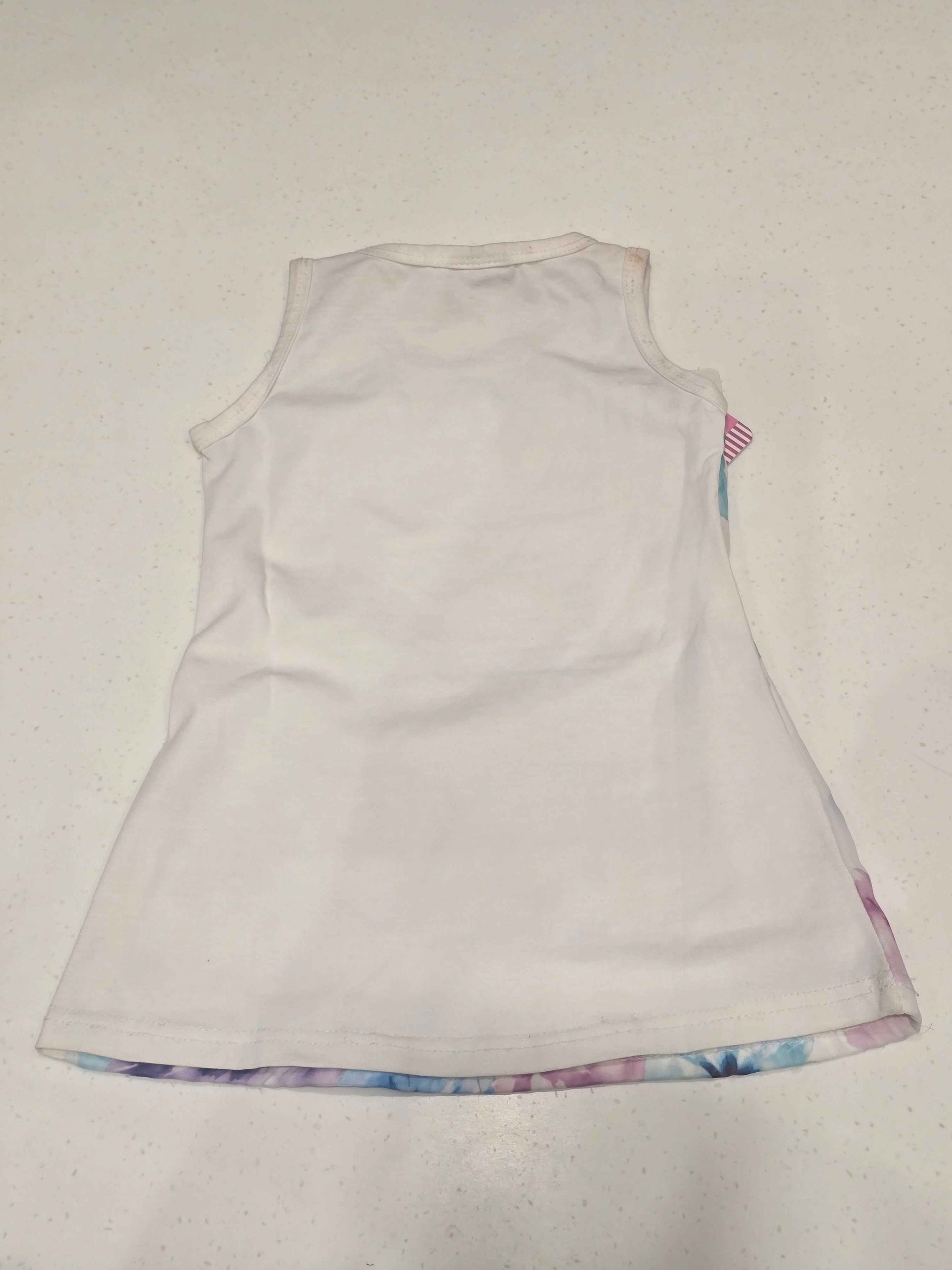 Printed cotton material top for girl with round neck