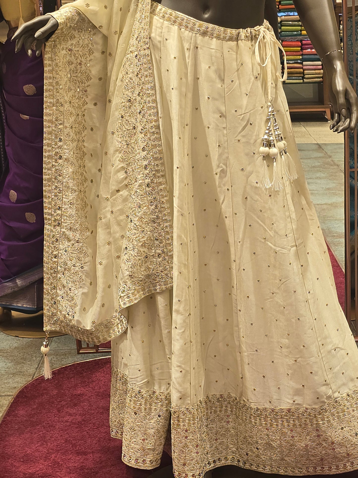 Georgette Lehenga Set with zari embroidery