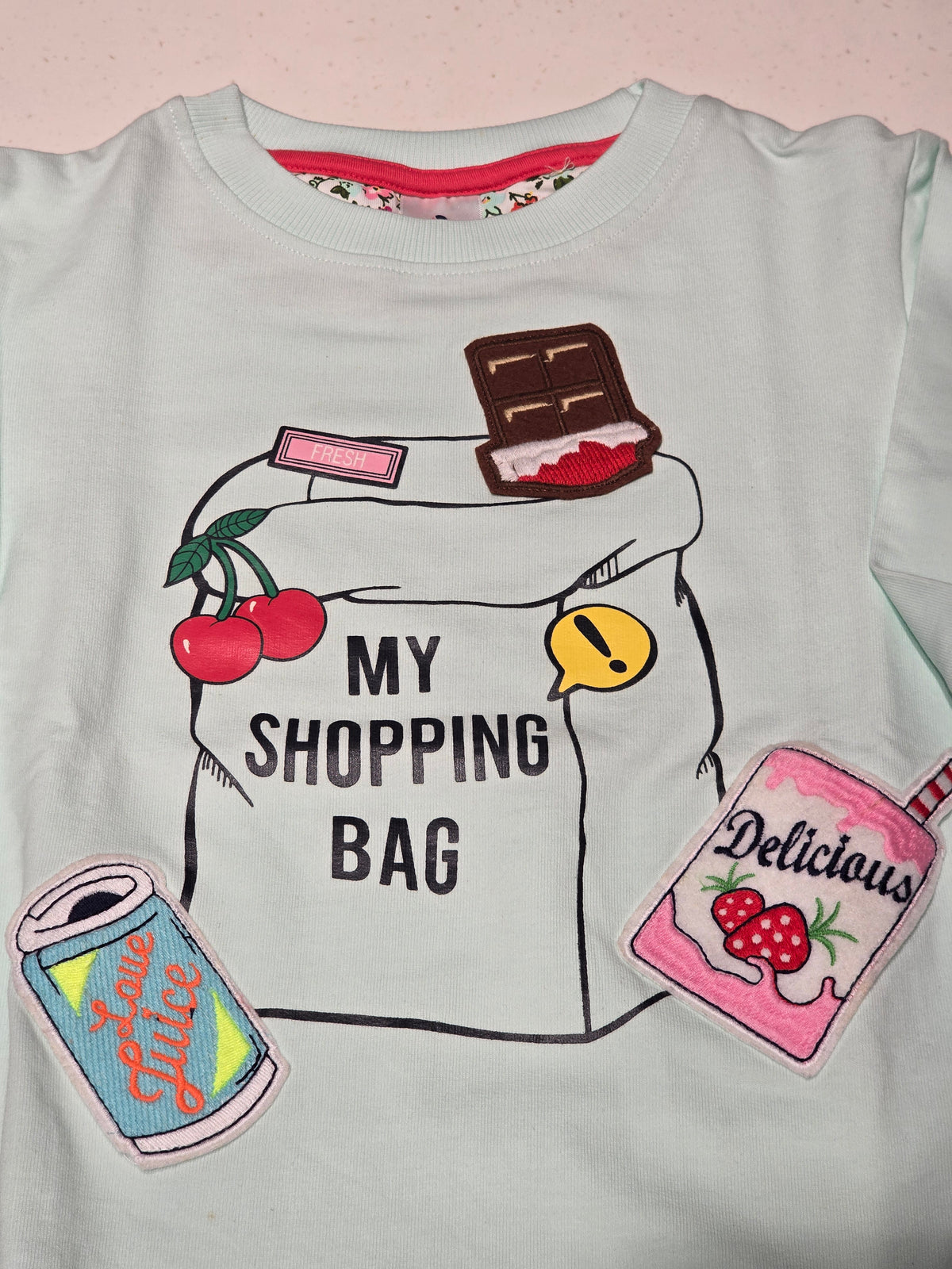 Girls Baby Pink Cotton Full Sleeve T Shirt