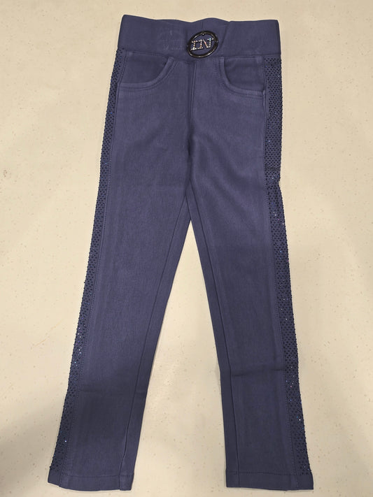 Light Blue Stretchable Pants for Girls