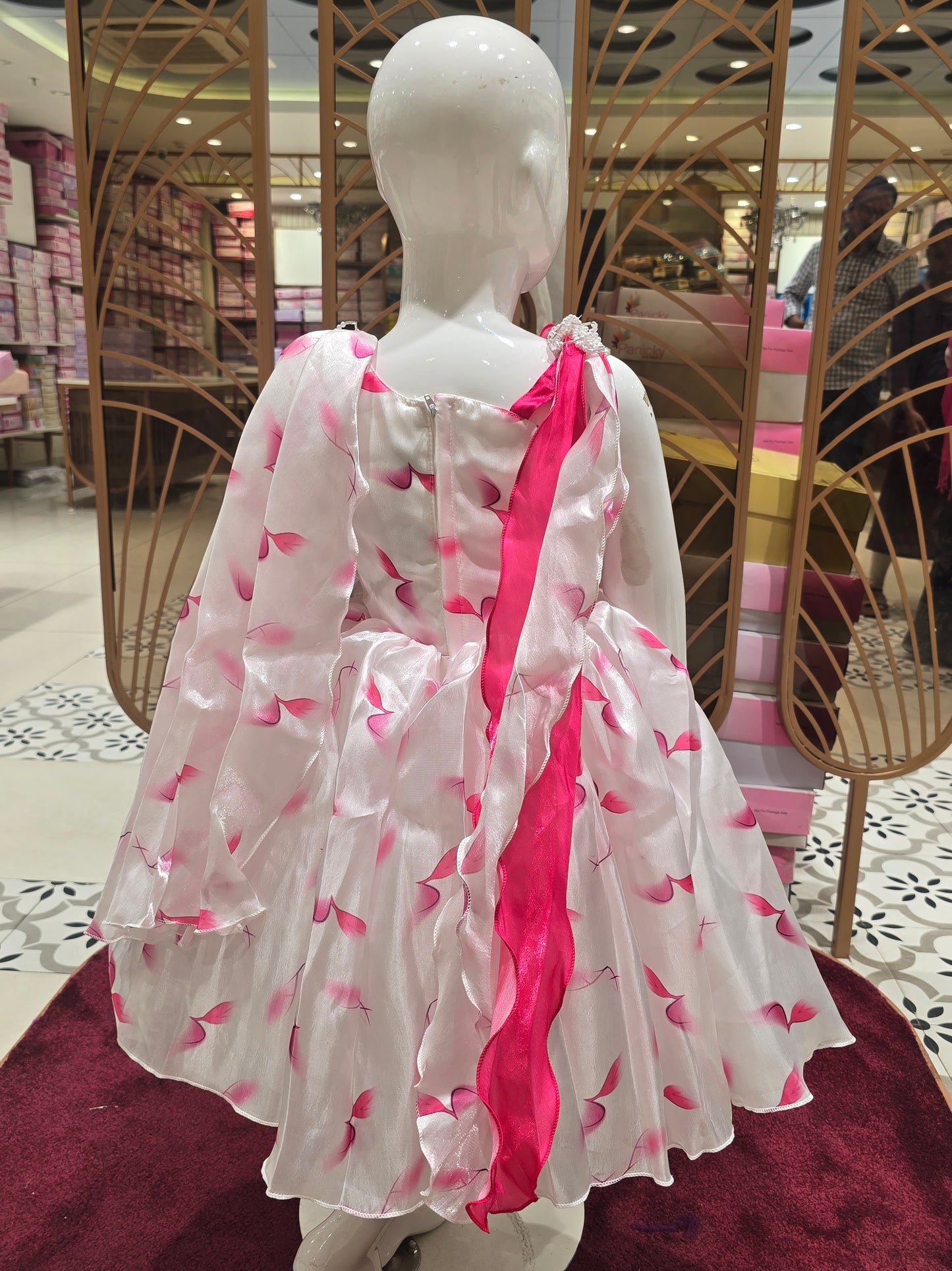 White Satin Baby Frock for Girls