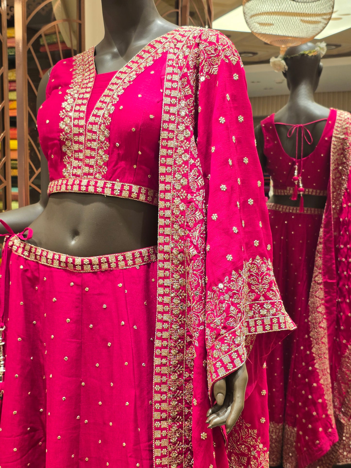 Georgette Lehenga Set with zari embroidery