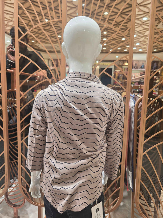 Printed Lycra cotton material sturg with i-neck